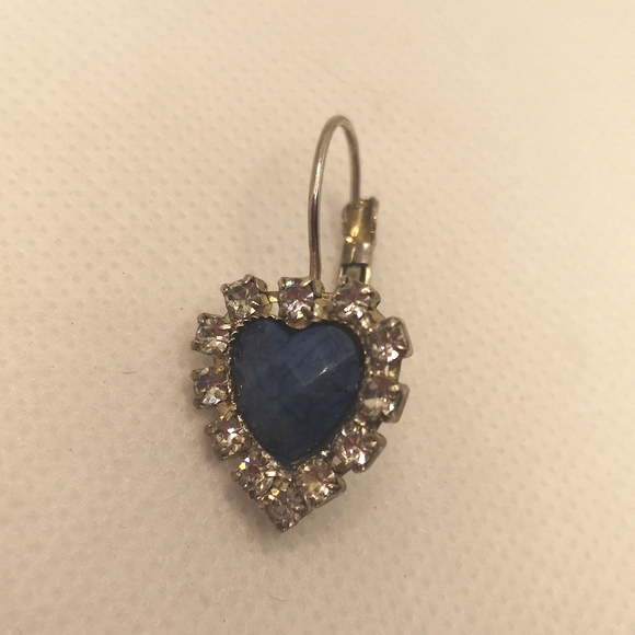 Vintage heart drop earrings - Picture 4 of 5